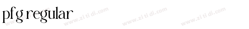 pfg regular字体转换